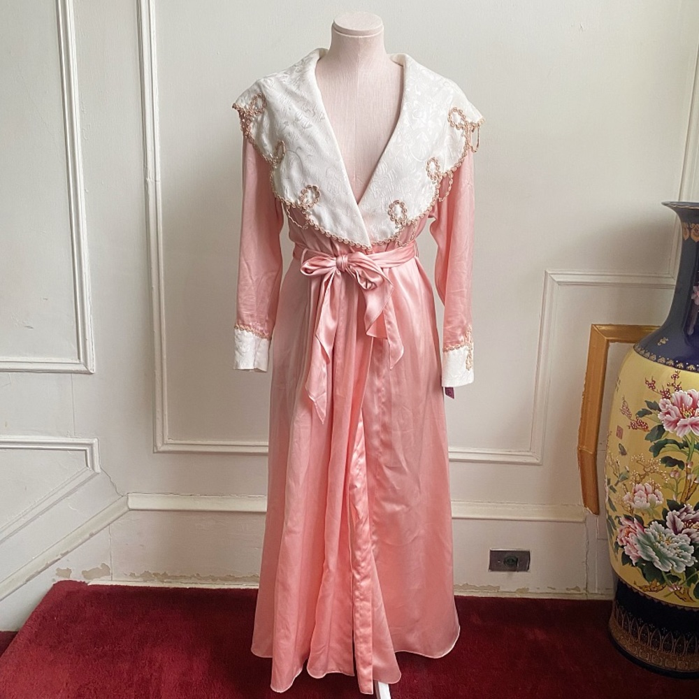Victoria Secret Gold Label Robe with Pearl Embellishments